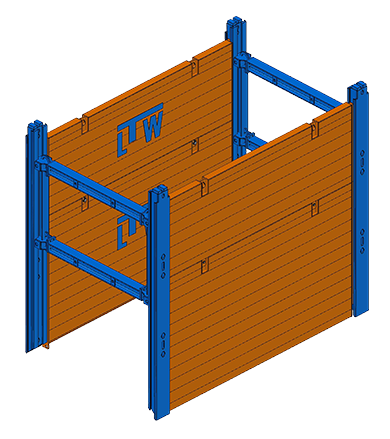 Einfachgleitschiene mit Standard-Laufwagen