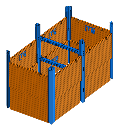 Gleitschienen Eckträger